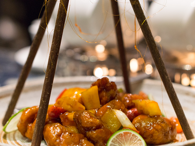 Sweet and Sour Chicken with Pineapple and  Bell Pepper