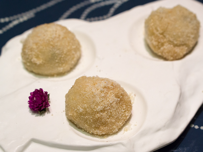 Almond and Black Sesame Dumpling with Peanuts
