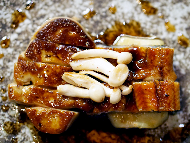 Unagi, Foei Gras & Potato With Eel Sauce