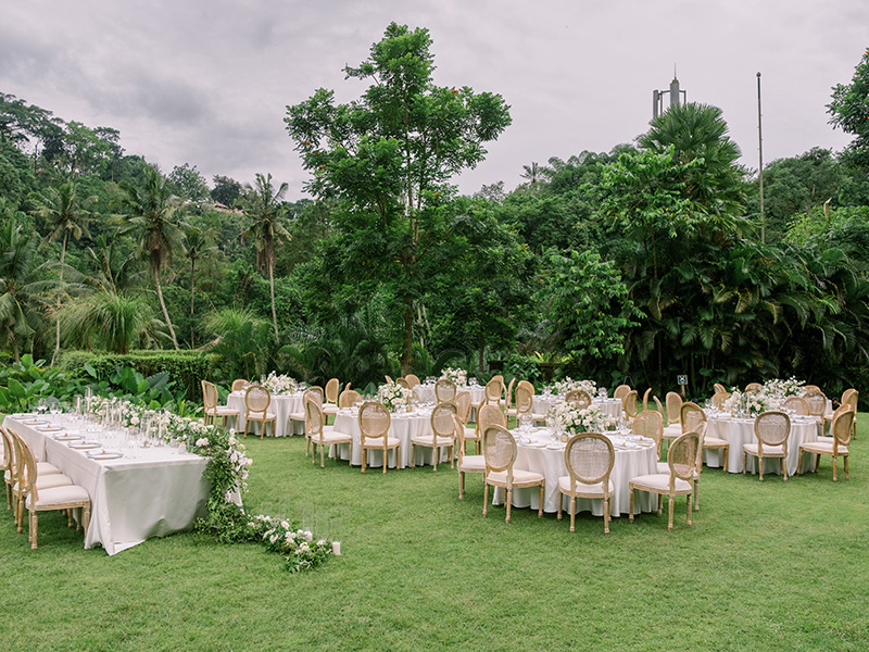 Temple Lawn Wedding Reception at Mandapa, a Ritz-Carlton Reserve