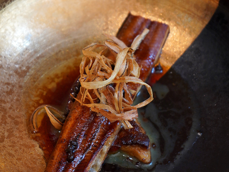 OKU Jakarta - Eel and Foie Gras with Sansho Pepper Sauce