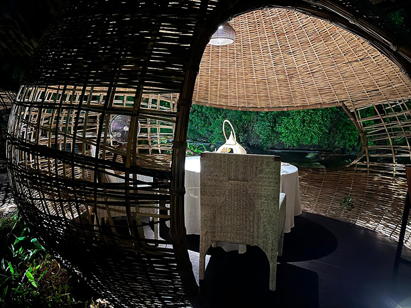 Private Cocoon at Kubu Restaurant at Mandapa, a Ritz-Carlton Reserve