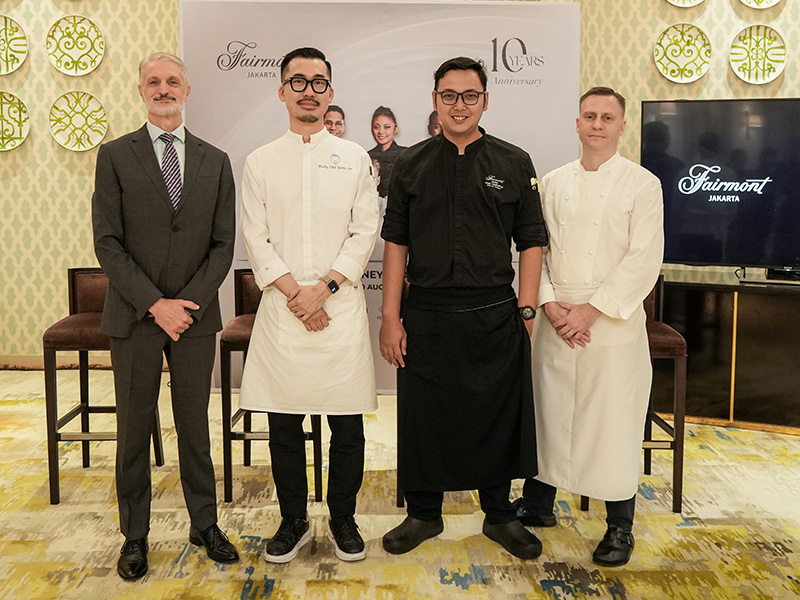 Konferensi pers membuka perayaan 10 Tahun Fairmont Jakarta di Peackok Lounge 
