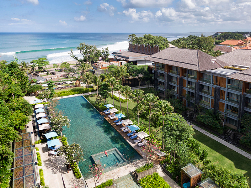 Hotel Indigo Bali Seminyak Beach Pool Aerial Facade