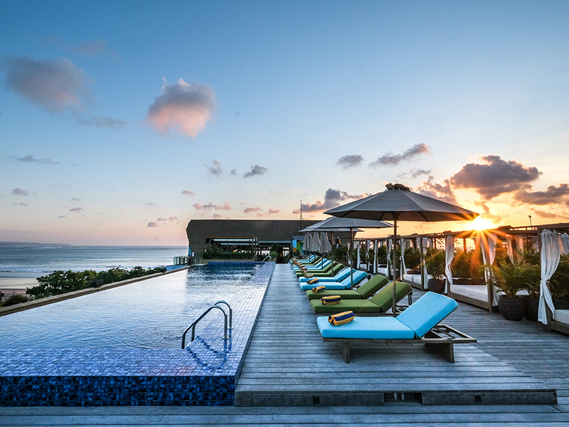 Rooftop Pool Sunset