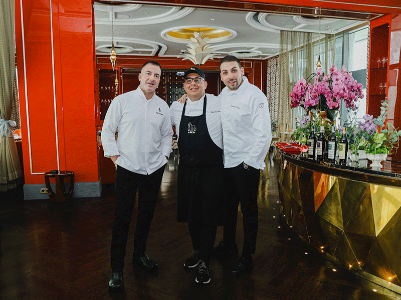 Chef Marco Violano, Chef Felix Lo Basso, dan Chef Domenico Giove